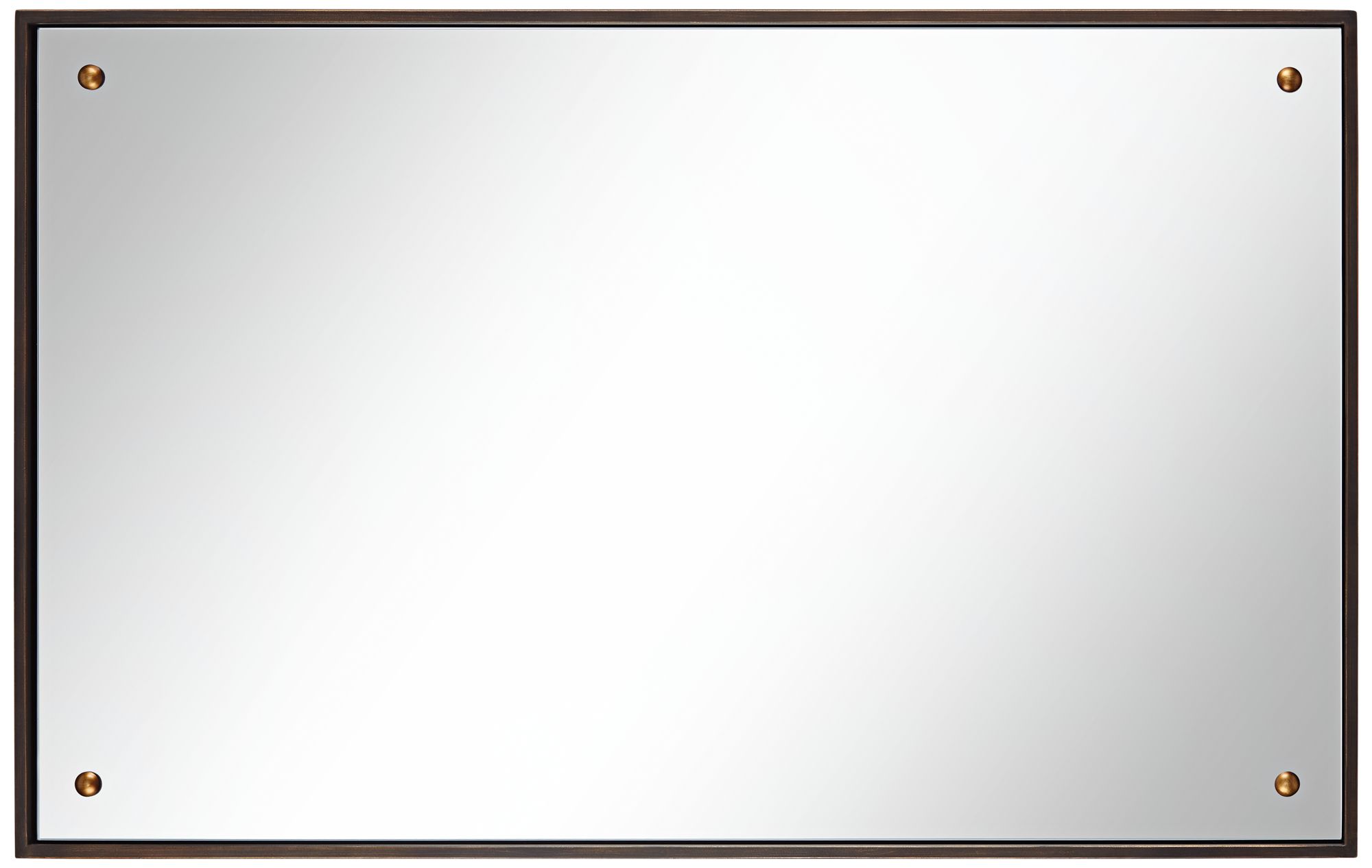 Thumbnail4 of Uttermost Batavia 24x38 Dark Bronze Wall Mirror with Button Detail Set of 2 more views