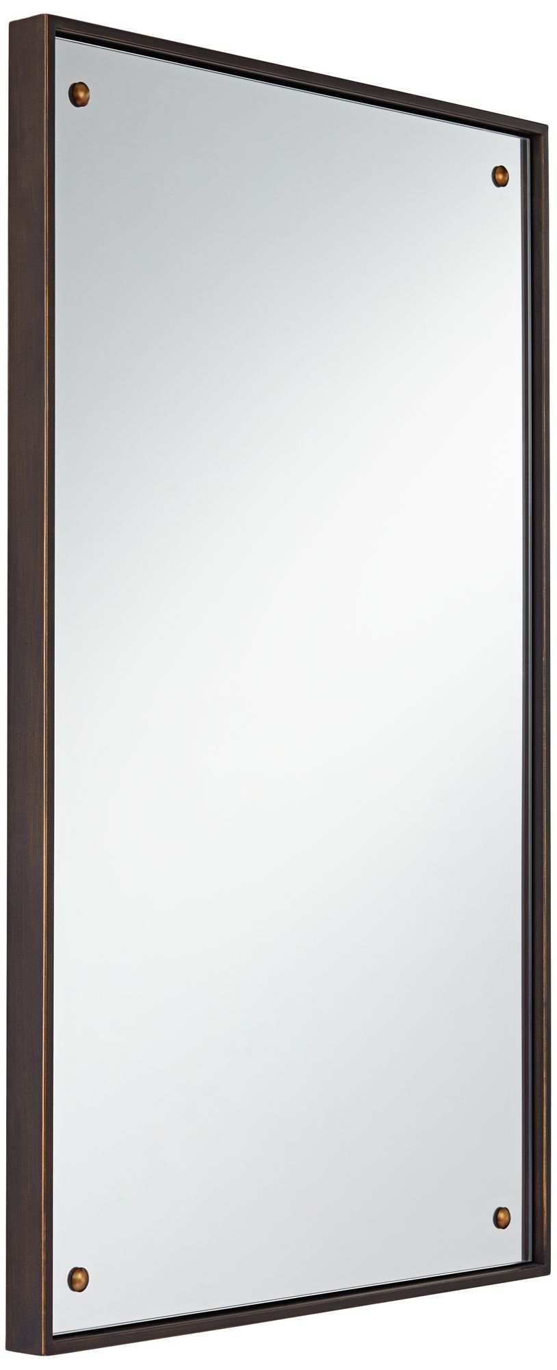 Uttermost Batavia 24x38 Dark Bronze Wall Mirror with Button Detail Set of 2