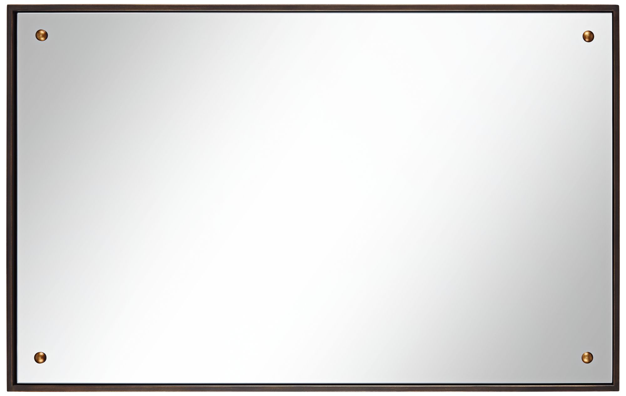 Image 5 Uttermost Batavia 24x38 Dark Bronze Wall Mirror with Button Detail more views