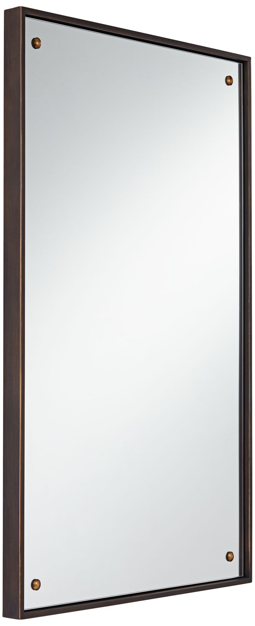 Image 6 Uttermost Batavia 24x38 Dark Bronze Wall Mirror with Button Detail more views