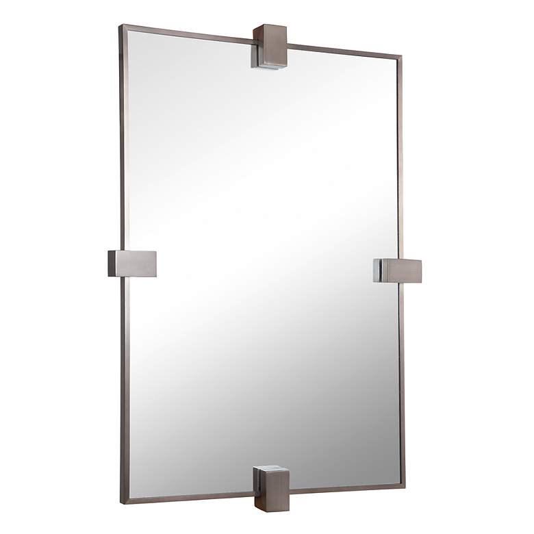 Image 2 Uttermost Bateau Brushed Gun 25 1/4" x 37 1/4" Wall Mirror more views