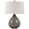 Uttermost Batova 24 1/2" Smoke Gray Glaze Teardrop Ceramic Table Lamp