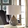 1_Uttermost Batova 24 1/2" Smoke Gray Glaze Teardrop Ceramic Table Lamp