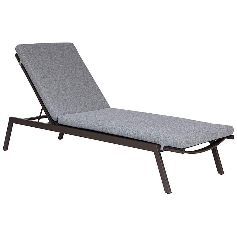 Image 3 Uttermost Bea Charcoal Gray Outdoor Pool Chaise Cushion more views