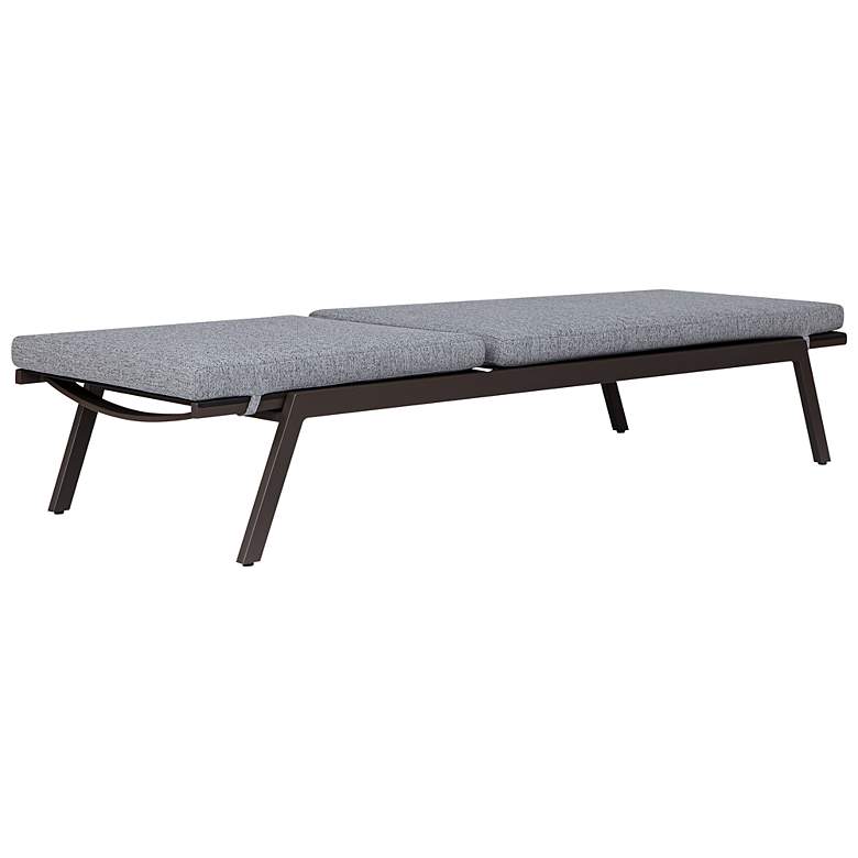 Image 4 Uttermost Bea Charcoal Gray Outdoor Pool Chaise Cushion more views