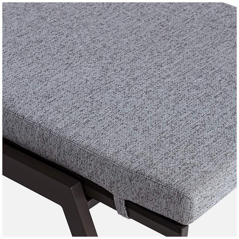 Image 5 Uttermost Bea Charcoal Gray Outdoor Pool Chaise Cushion more views