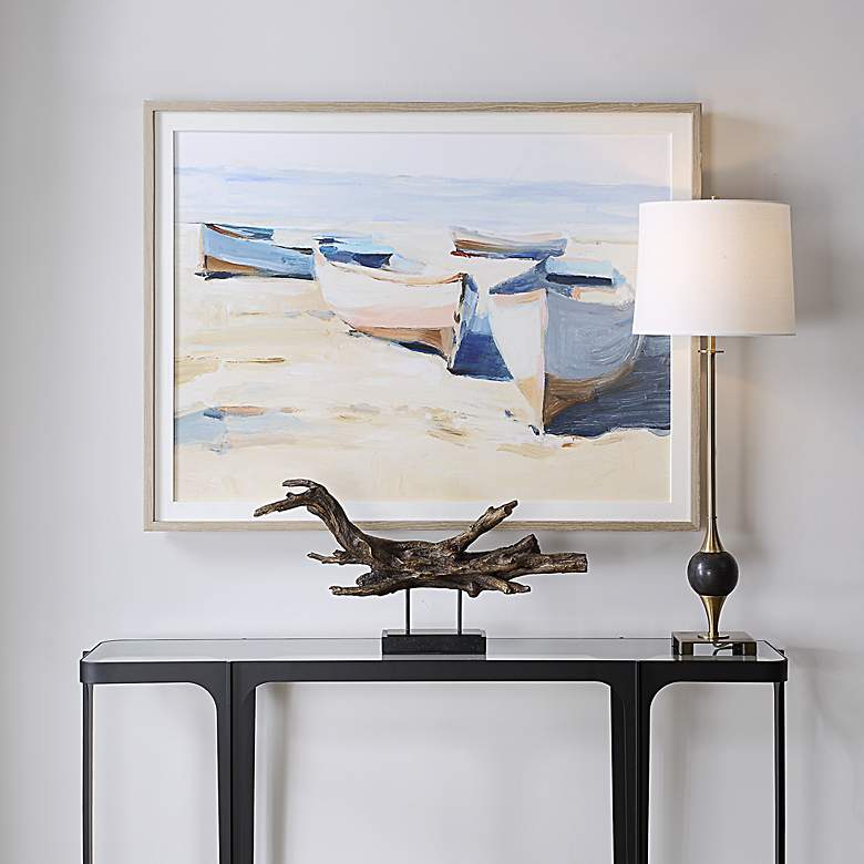 Image 1 Uttermost Beached Boats 43 7/8" Wide Framed Print