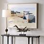 3_Uttermost Beached Boats 44" Wide Framed Print Wall Art more views