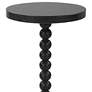 Uttermost Bead 10" Wide Black Marble Round Drink Table