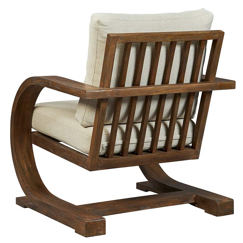 Image 5 Uttermost Bedrich Weathered Pecan and Neutral Accent Chair more views