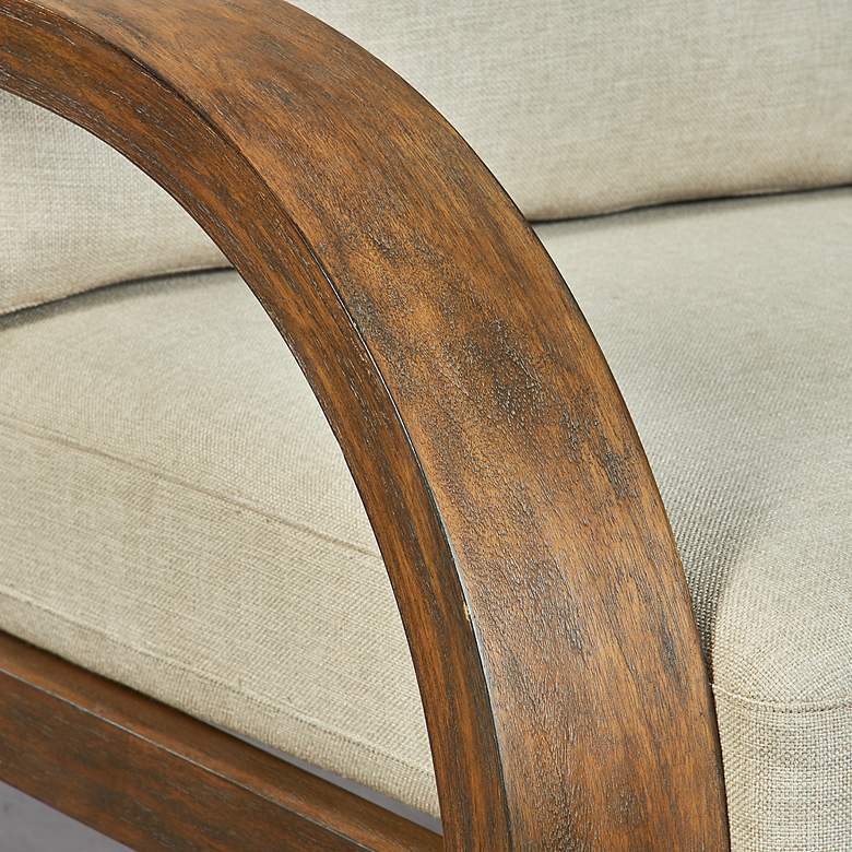 Image 6 Uttermost Bedrich Weathered Pecan and Neutral Accent Chair more views