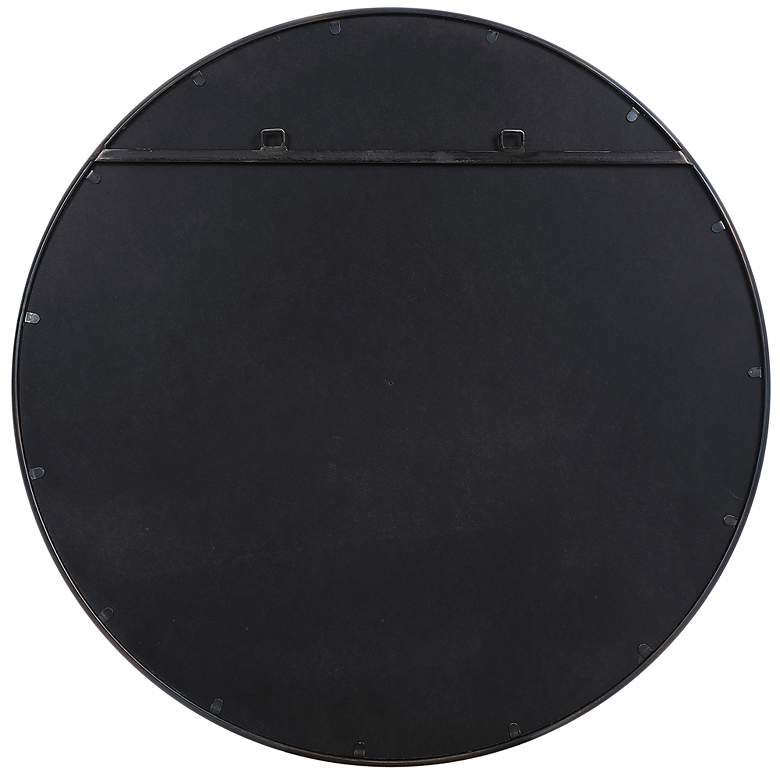 Image 6 Uttermost Belham Aged Satin Black/Bronze 35" Round Wall Mirror more views