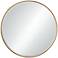 Uttermost Belinda Shiny Antiqued Gold 34" Round Wall Mirror