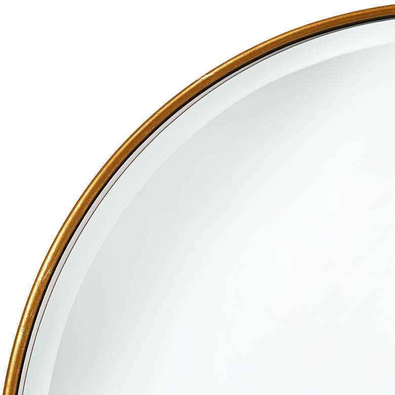 Image 3 Uttermost Belinda Shiny Antiqued Gold 34" Round Wall Mirror more views