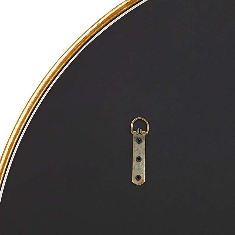 Image 4 Uttermost Belinda Shiny Antiqued Gold 34" Round Wall Mirror more views