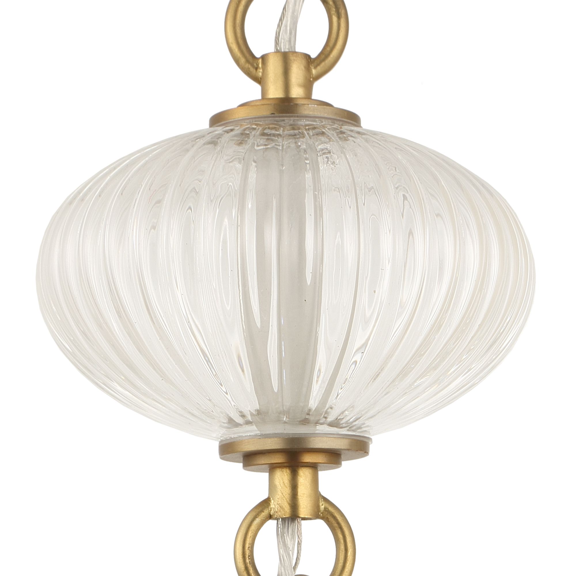 Image 5 Uttermost Bellaire 16 1/2" Wide Brass 1-Light Glass Pendant more views