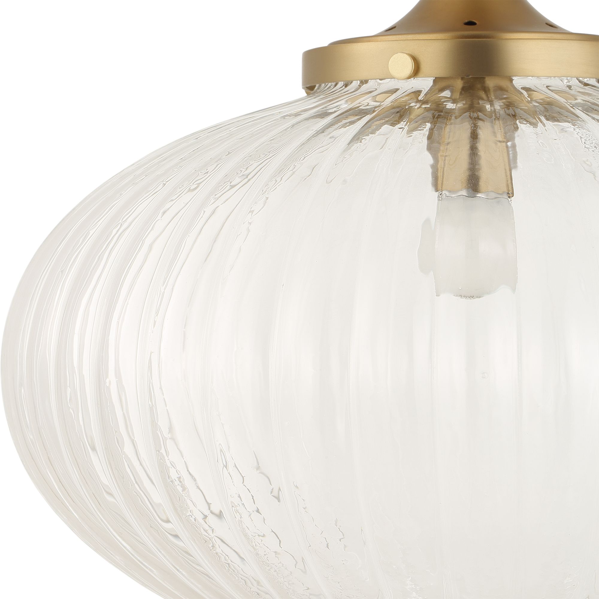 Image 6 Uttermost Bellaire 16 1/2" Wide Brass 1-Light Glass Pendant more views