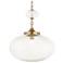 Uttermost Bellaire 16 1/2" Wide Brass 1-Light Glass Pendant