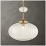 1_Uttermost Bellaire 16 1/2" Wide Brass 1-Light Glass Pendant