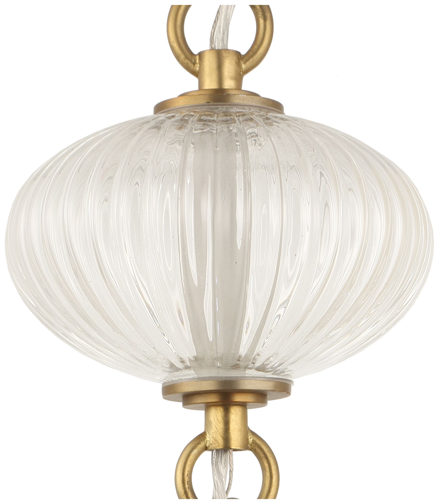 Image 5 Uttermost Bellaire 16 1/2" Wide Brass 1-Light Glass Pendant more views