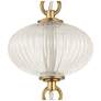 5_Uttermost Bellaire 16 1/2" Wide Brass 1-Light Glass Pendant more views