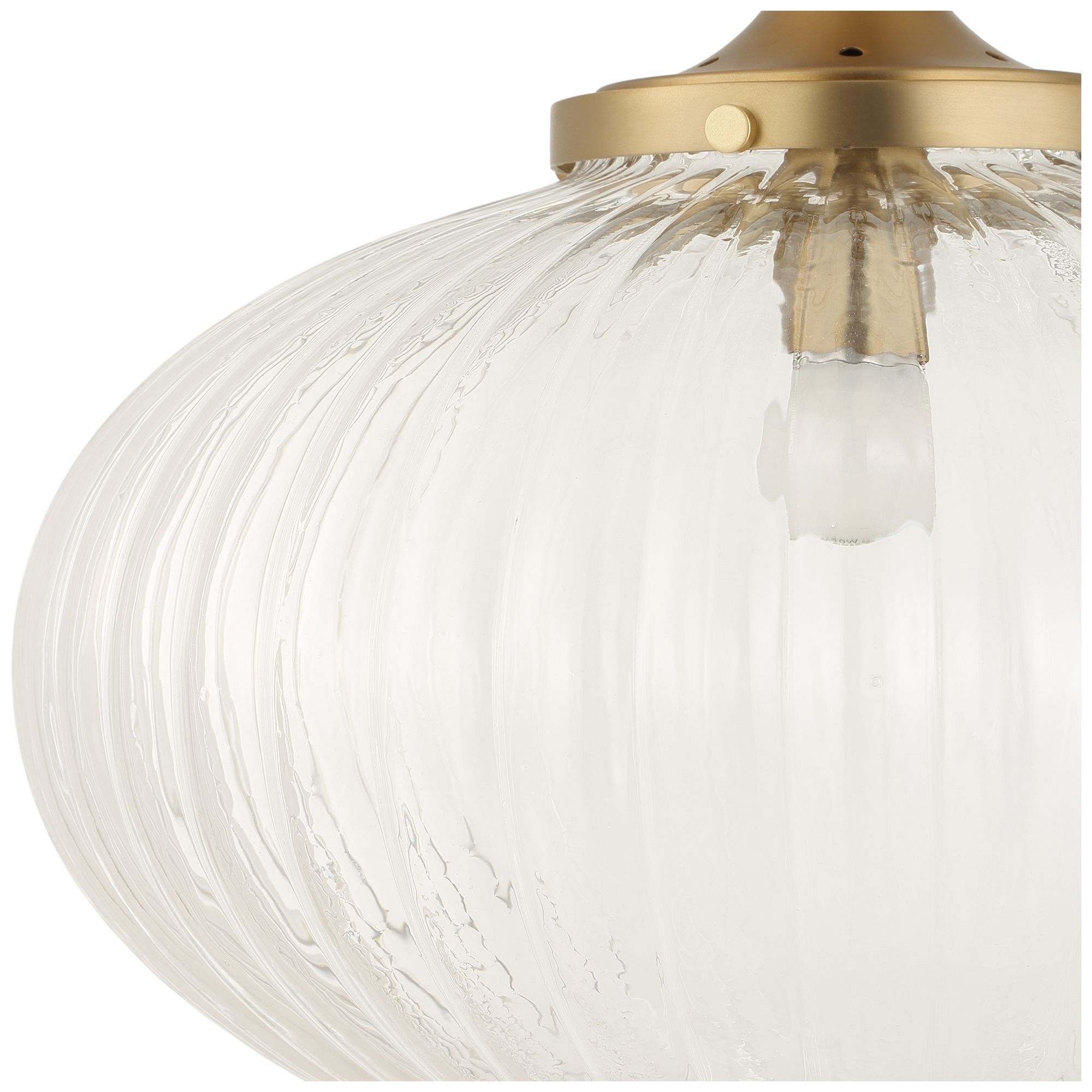 Image 6 Uttermost Bellaire 16 1/2" Wide Brass 1-Light Glass Pendant more views