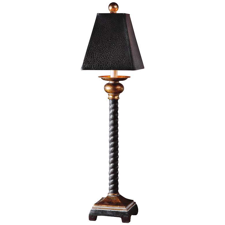 Image 2 Uttermost Bellcord 31" High Black and Bronze Buffet Table Lamp
