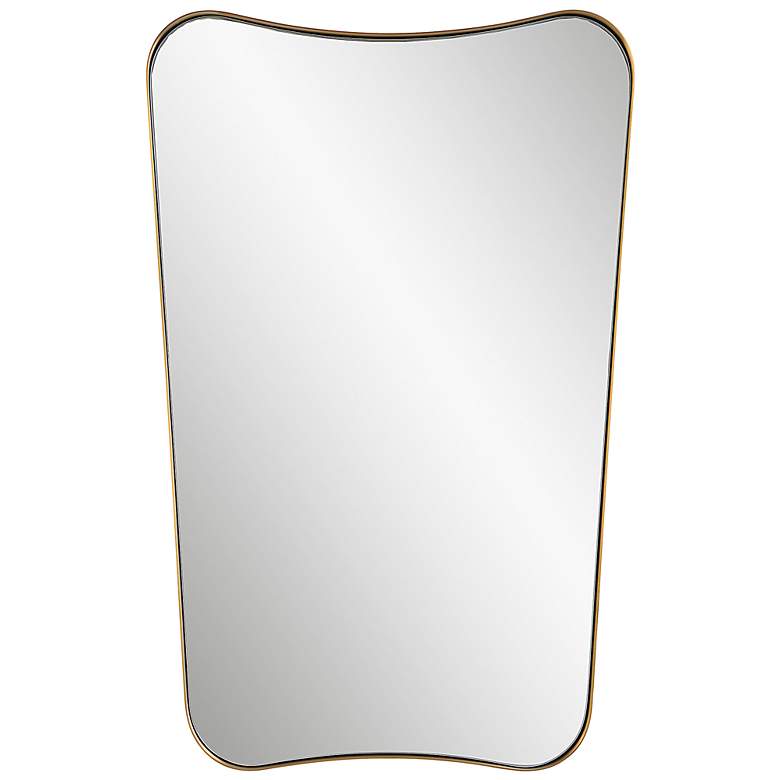 Image 2 Uttermost Belvoir 34" x 22" Antique Brass Wall Mirror