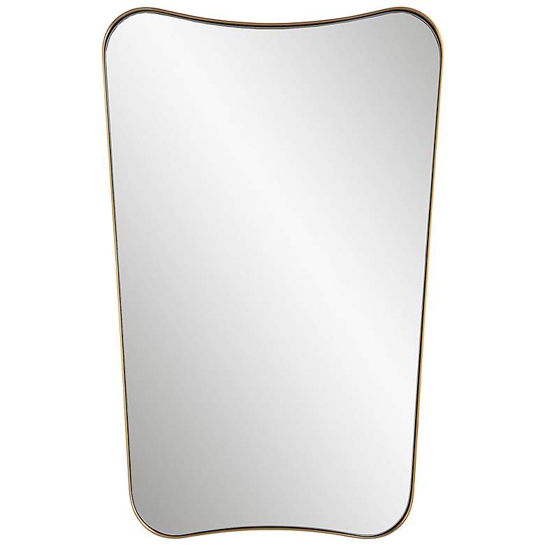 Image 2 Uttermost Belvoir 34 inch x 22 inch Antique Brass Wall Mirror