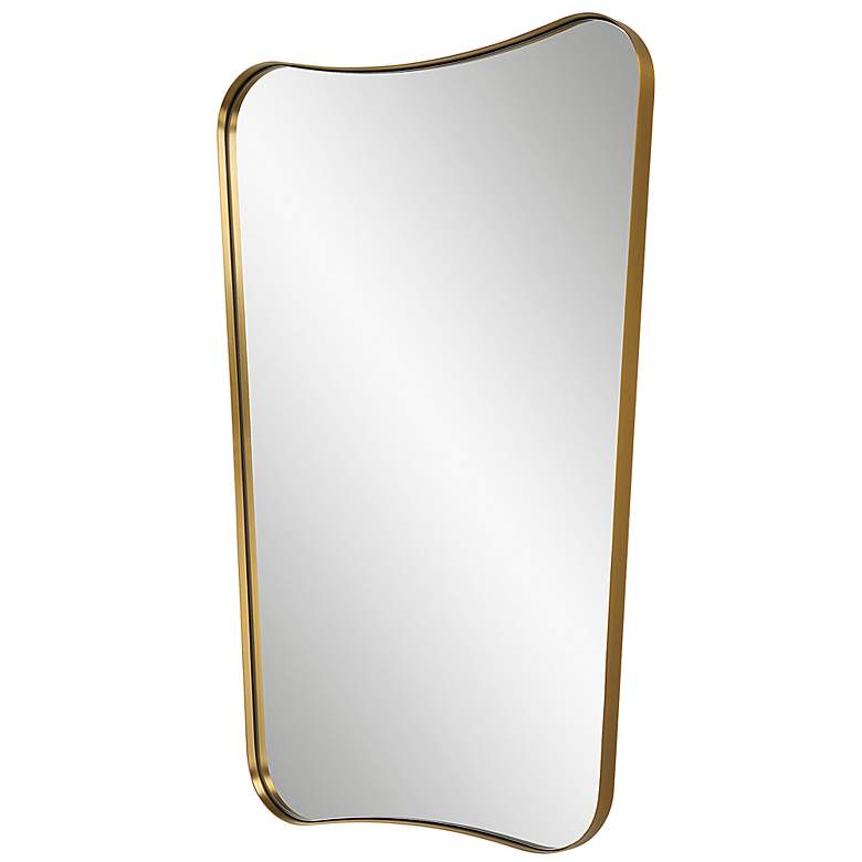 Image 5 Uttermost Belvoir 34" x 22" Antique Brass Wall Mirror more views