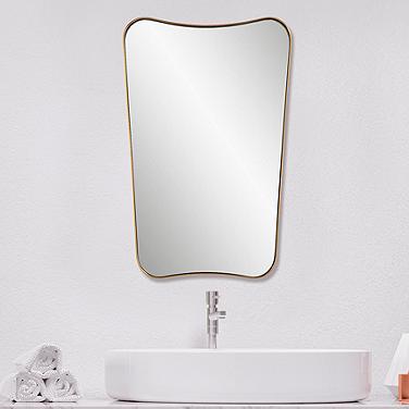 Uttermost Belvoir 34" x 22" Antique Brass Wall Mirror