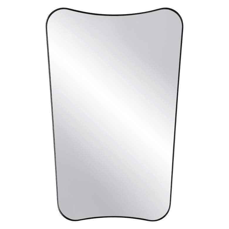 Image 3 Uttermost Belvoir Satin Black 22" x 34" Vanity Wall Mirror