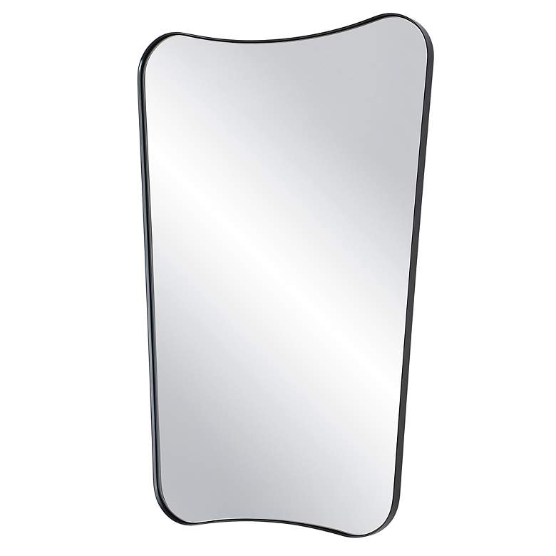 Image 5 Uttermost Belvoir Satin Black 22" x 34" Vanity Wall Mirror more views