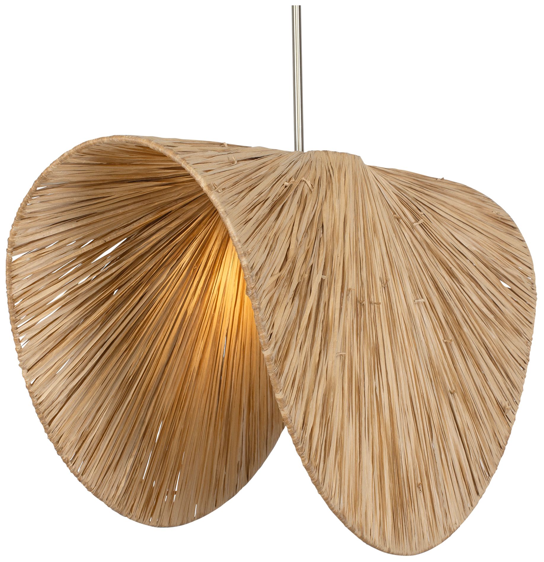Uttermost Bend 28 3/4" Wide x 15" Deep 1 Lt Raffia Palm Pendant