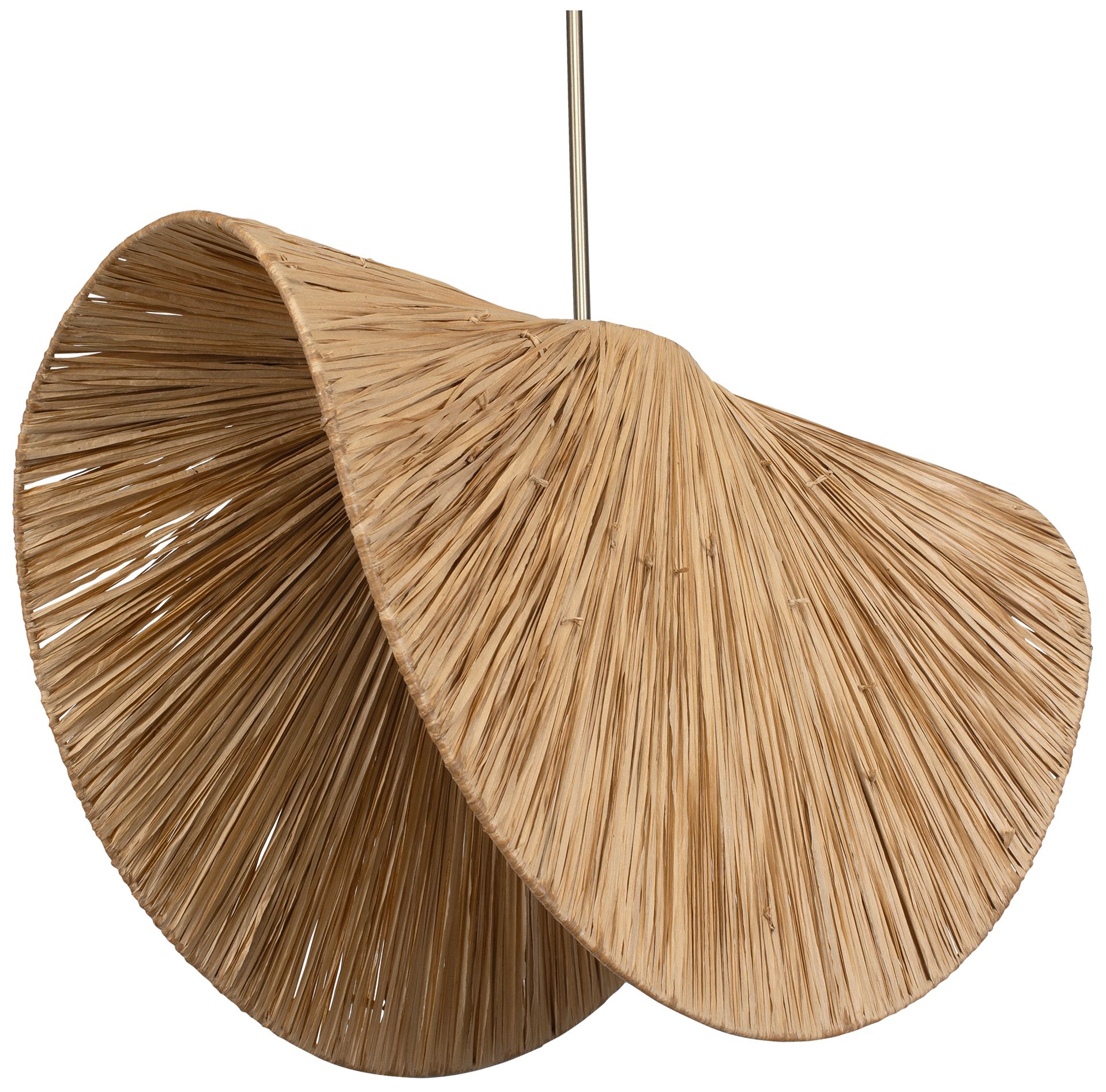 Image 3 Uttermost Bend 28 3/4" Wide x 15" Deep 1 Lt Raffia Palm Pendant more views