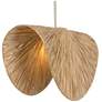 2_Uttermost Bend 28 3/4" Wide x 15" Deep 1 Lt Raffia Palm Pendant