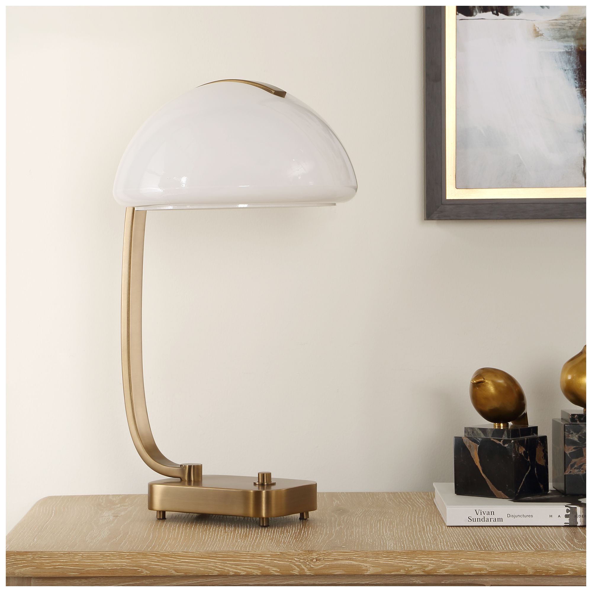 Image 4 Uttermost Bend The Rules 19 1/2" Brass Table Lamp more views