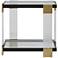 Uttermost Bendena 25" Wide Satin Black and Glass Side Table