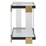5_Uttermost Bendena 25" Wide Satin Black and Glass Side Table more views