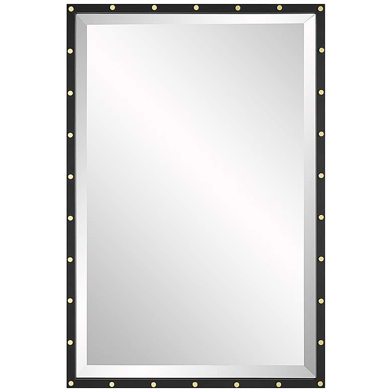 Image 3 Uttermost Benedo 35 7/8 inch x 24 inch Black and Brass Vanity Mirror