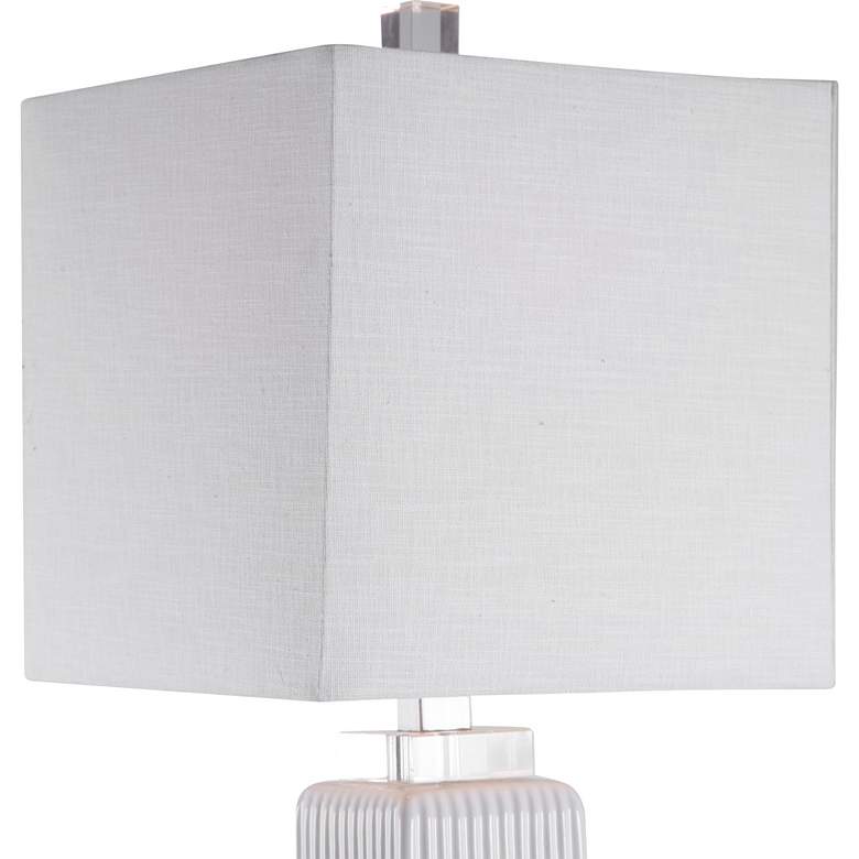 Image 3 Uttermost Bennett 32 1/2" Glossy White Ceramic Buffet Table Lamp more views