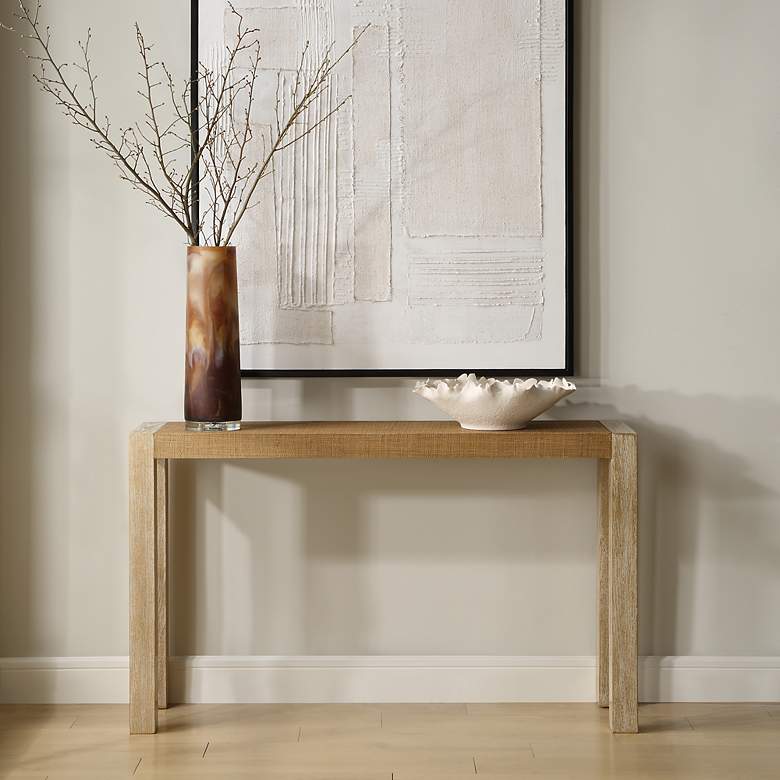 Image 1 Uttermost Bentley 52" Wide Oak Veneer Console Table