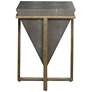Uttermost Bertrand 18 1/4"W Gray Faux Shagreen Accent Table