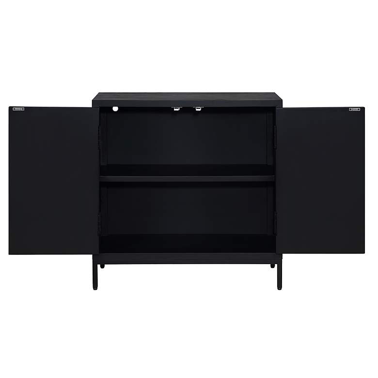 Image 5 Uttermost Beswick 31 1/2" Wide Matte Black 2-Door Cabinet more views