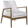 4_Uttermost Bev White Chevron Accent Chair more views