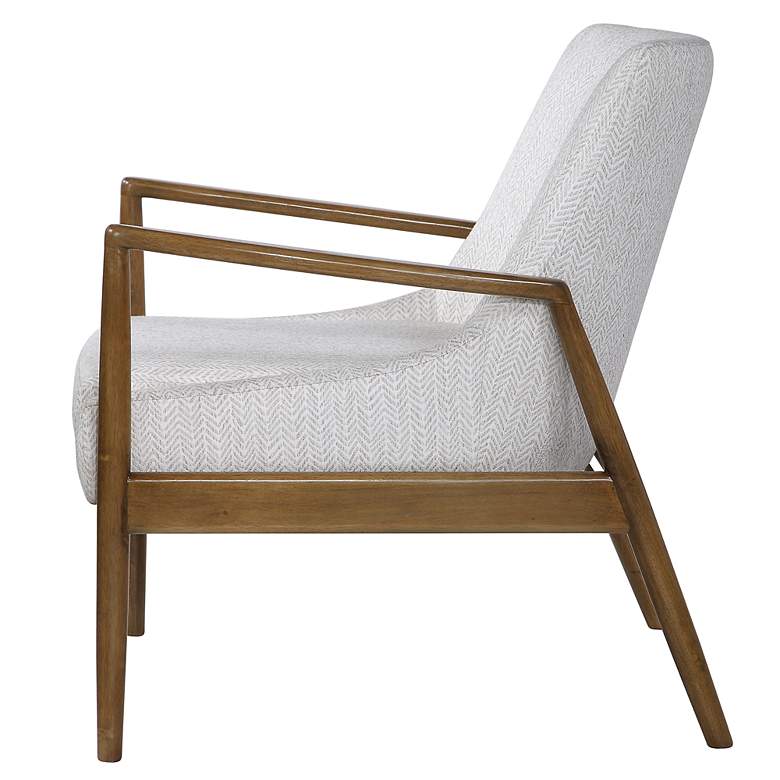 Image 5 Uttermost Bev White Chevron Accent Chair more views