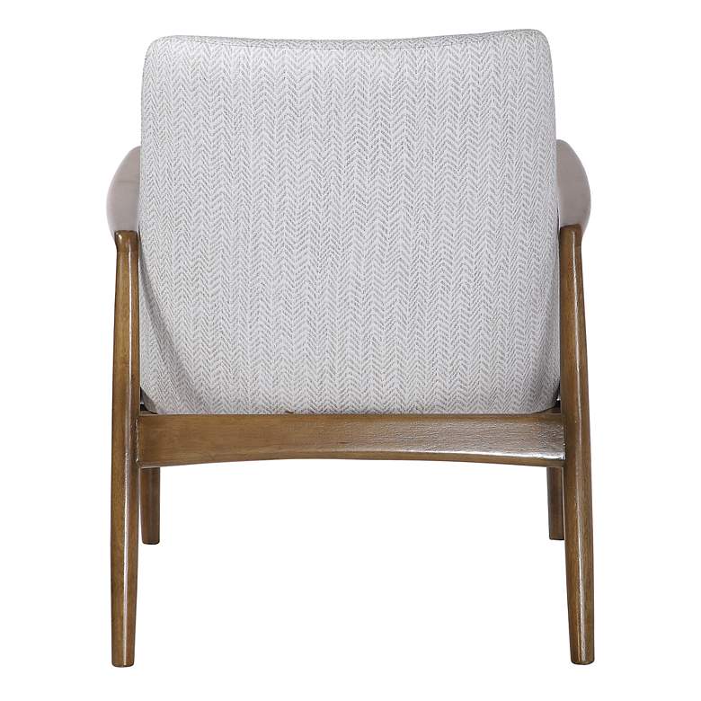 Image 6 Uttermost Bev White Chevron Accent Chair more views