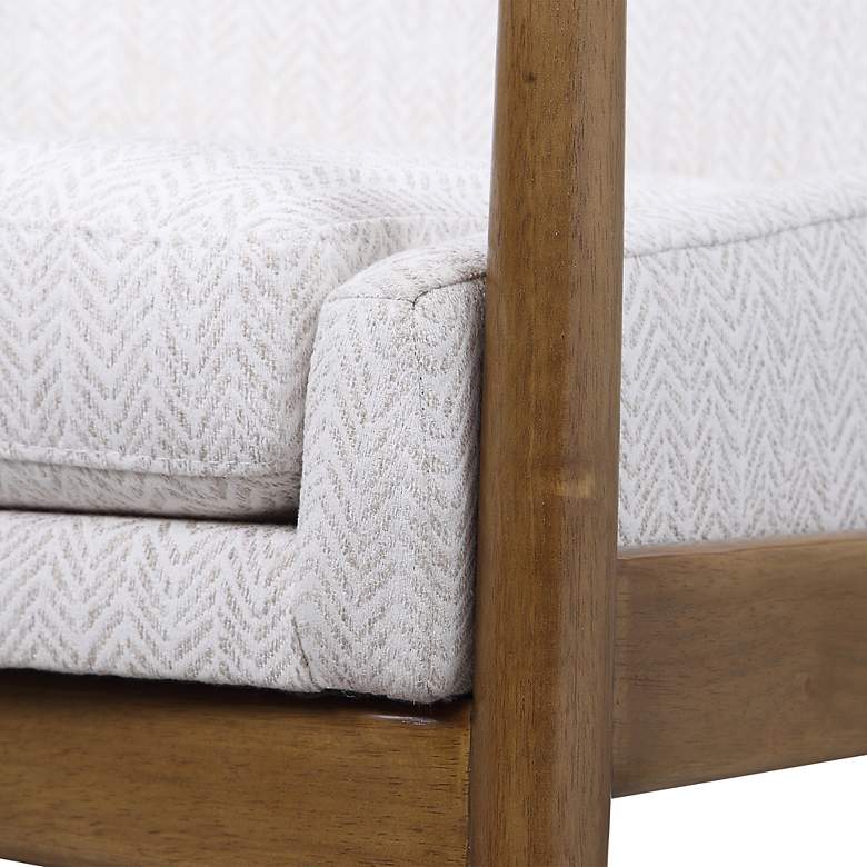 Image 7 Uttermost Bev White Chevron Accent Chair more views