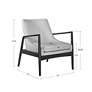 Uttermost Bev White Chevron Accent Chair