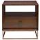 Uttermost Bexley 25" Wide Dark Walnut 1-Drawer Side Table